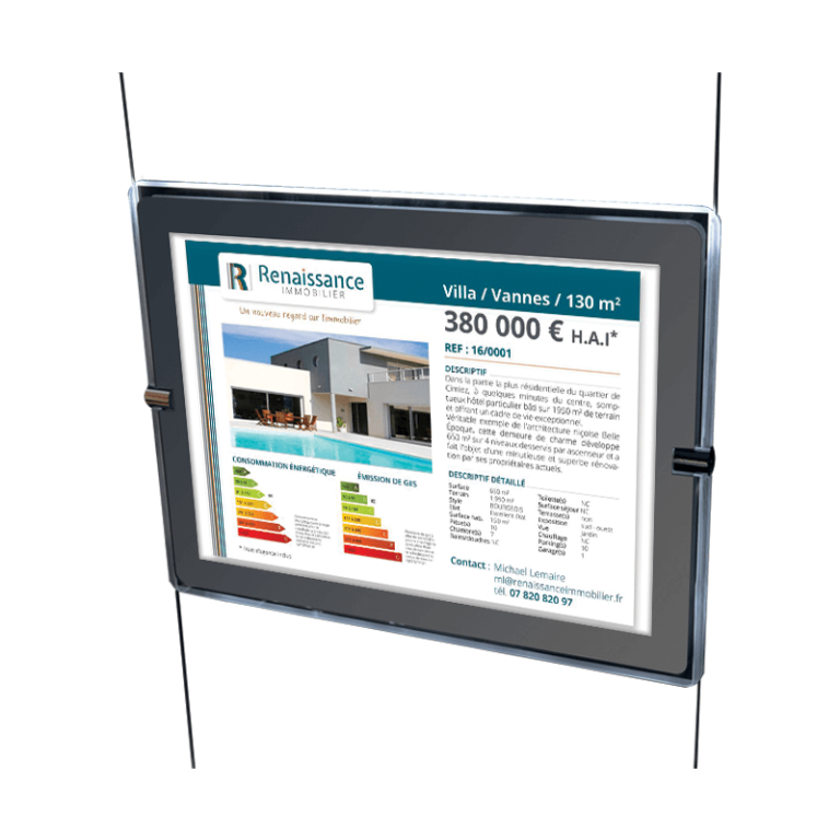 écran vitrine publicitaire wawacom