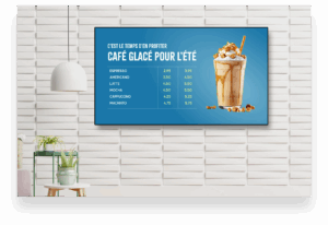 menuboard- écran menu de restaurant prix wawacom normandie