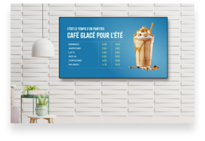 écran pour menu de restaurant - menuboard normandie wawacom
