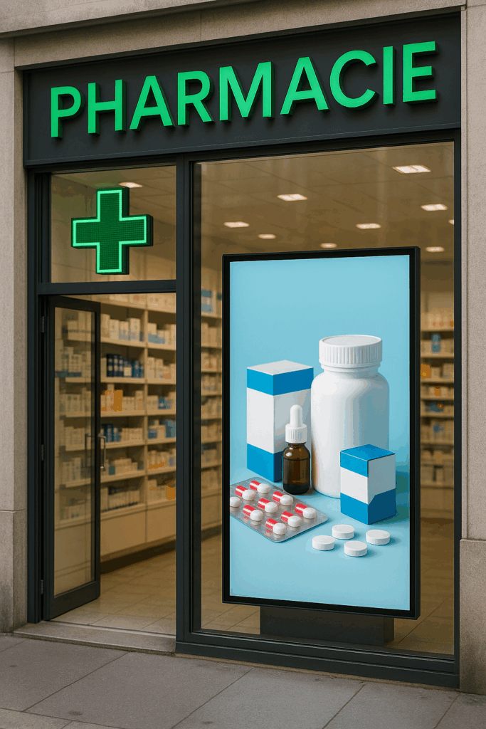 affichage pharmacie wawacom normandie