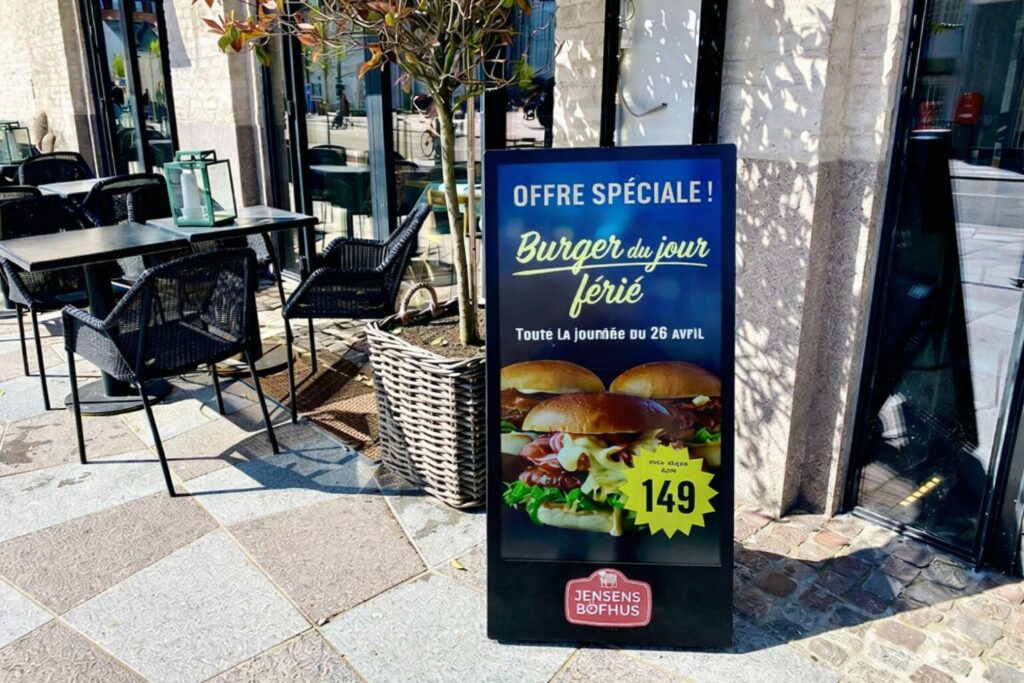 chevalet numérique calvados manche -prix stop trottoir numérique ip65 wawacom normandie